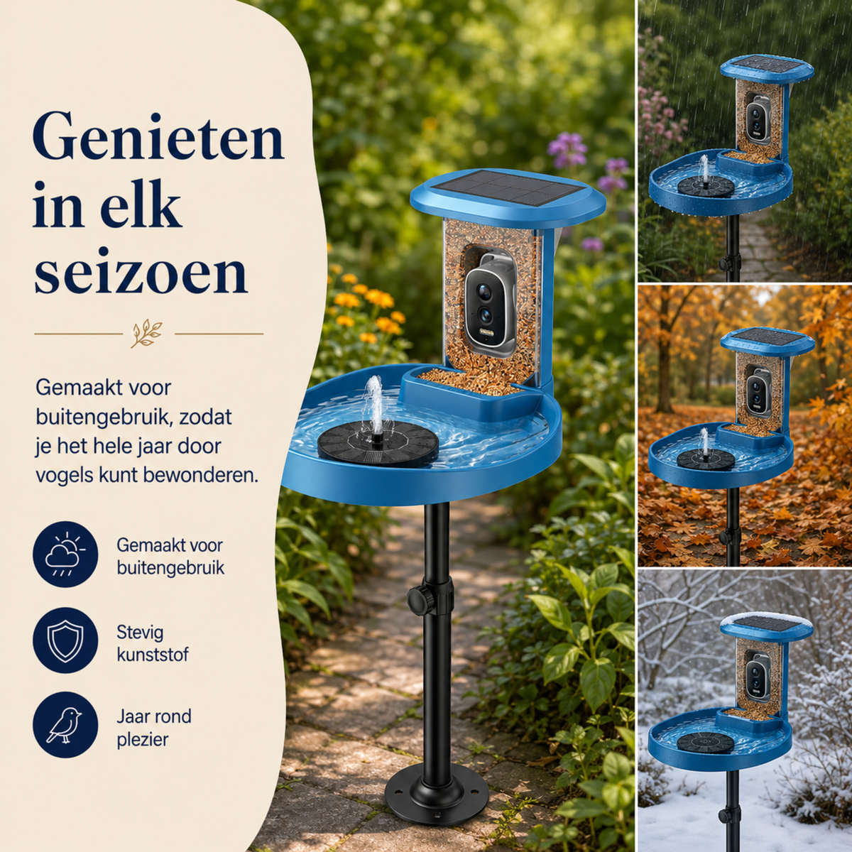 Vogelvoederhuisje met Camera - Waterbad - Fontein