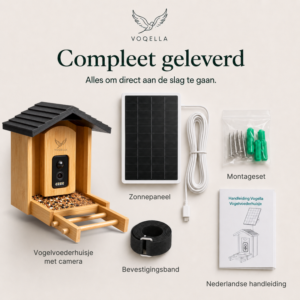Vogelvoederhuisje met camera