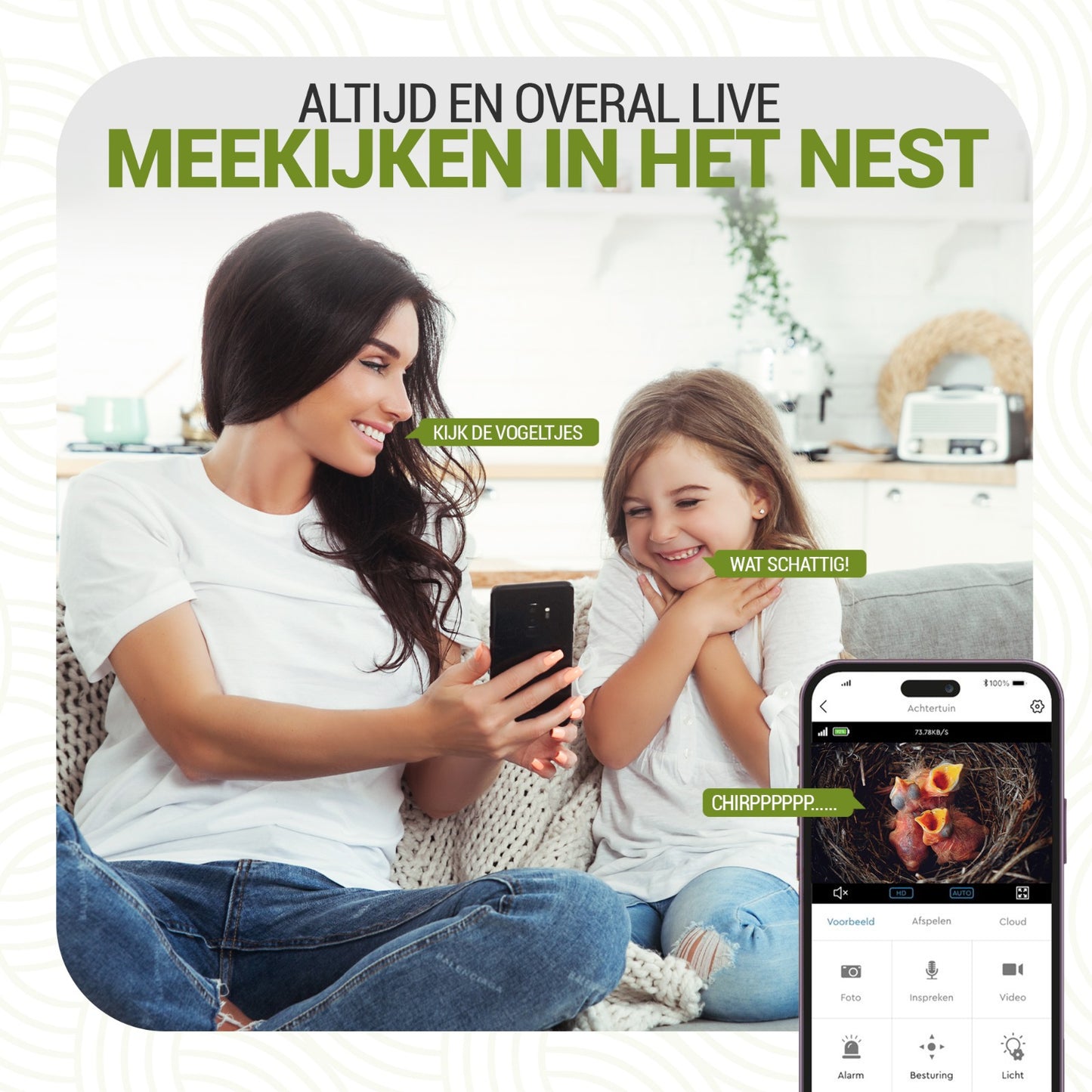 Vogelhuisje met camera