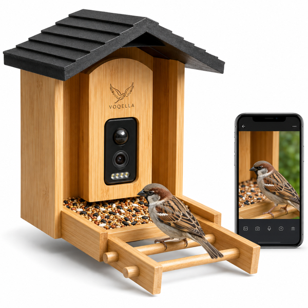Vogelvoederhuisje met camera