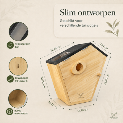 Vogelhuisje met camera