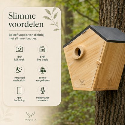 Vogelhuisje met camera