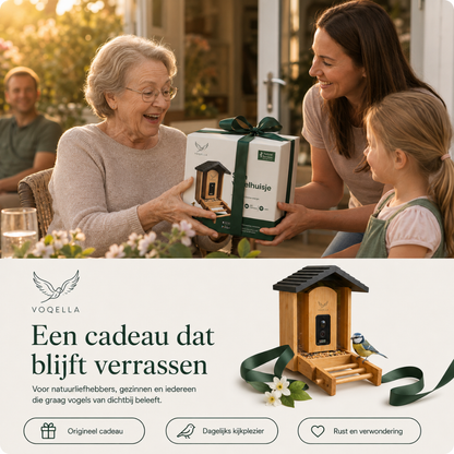 Vogelvoederhuisje met camera