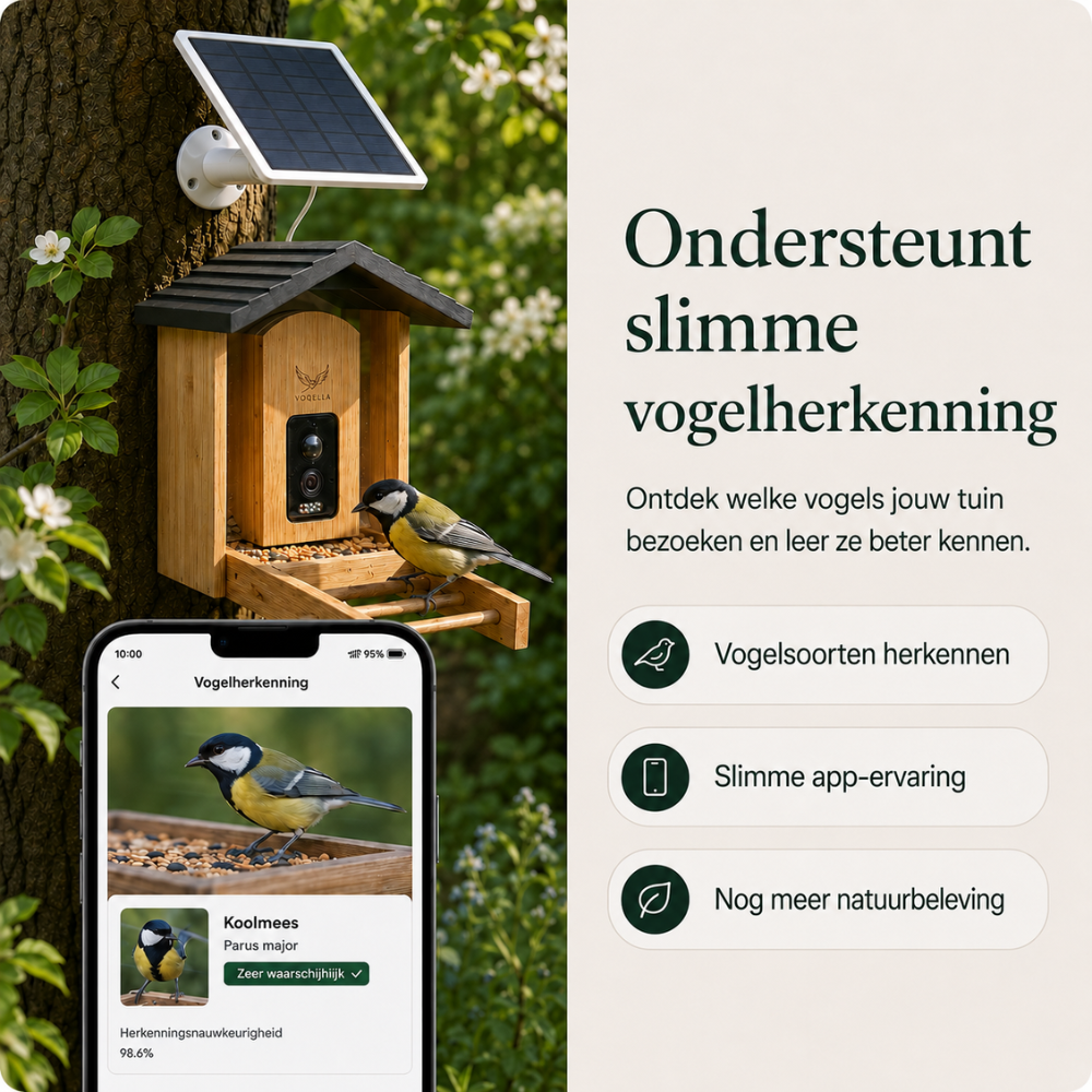 Vogelvoederhuisje met camera