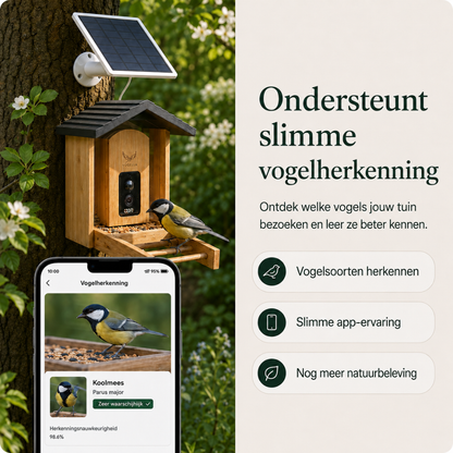 Vogelvoederhuisje met camera