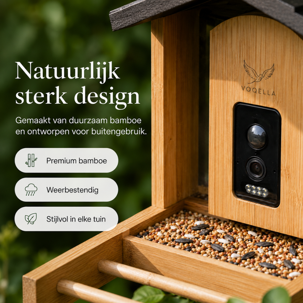 Vogelvoederhuisje met camera