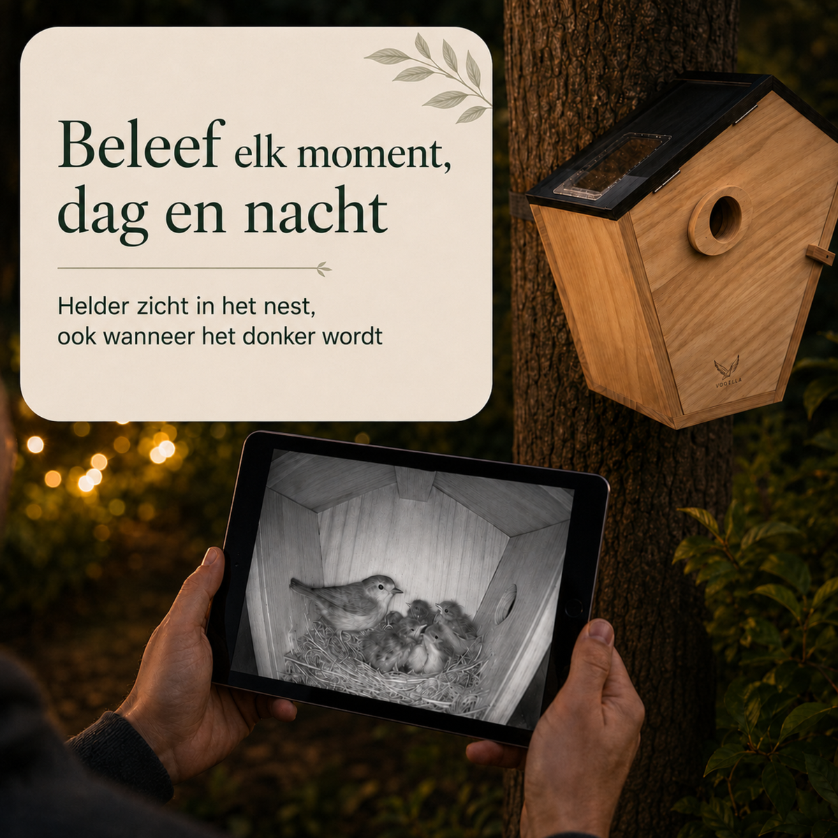 Vogelhuisje met camera