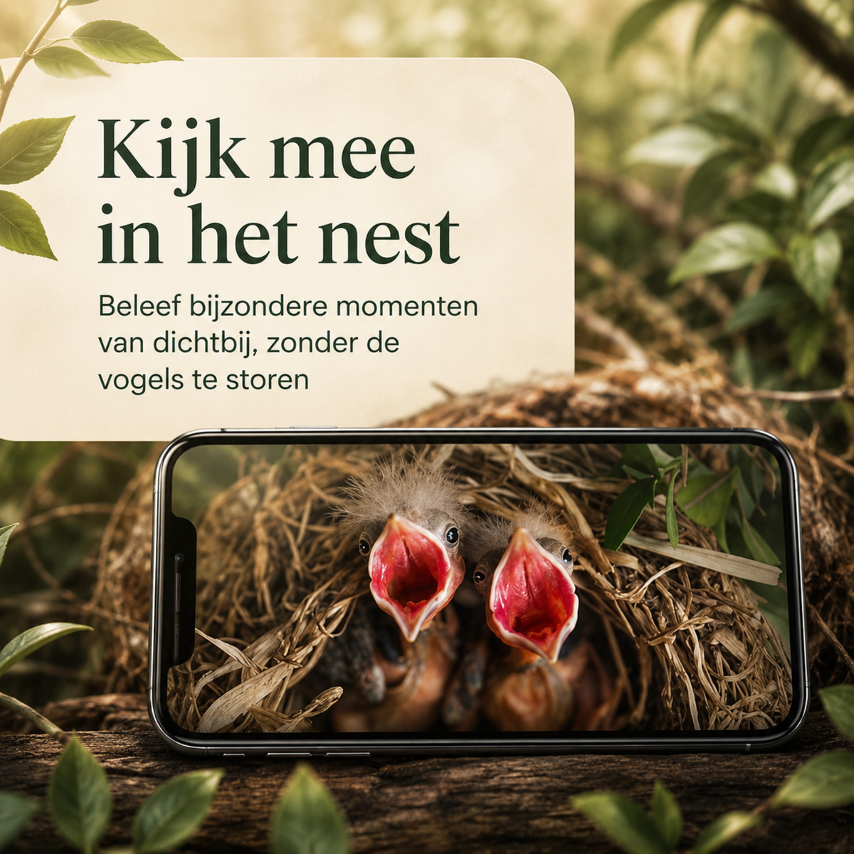 Vogelhuisje met camera