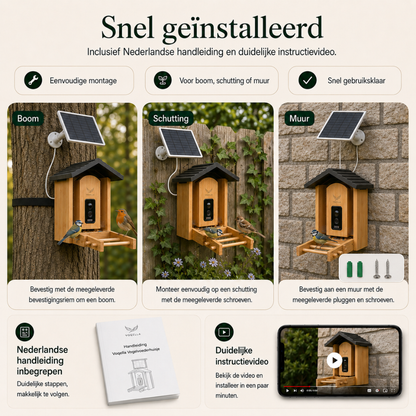 Vogelvoederhuisje met camera