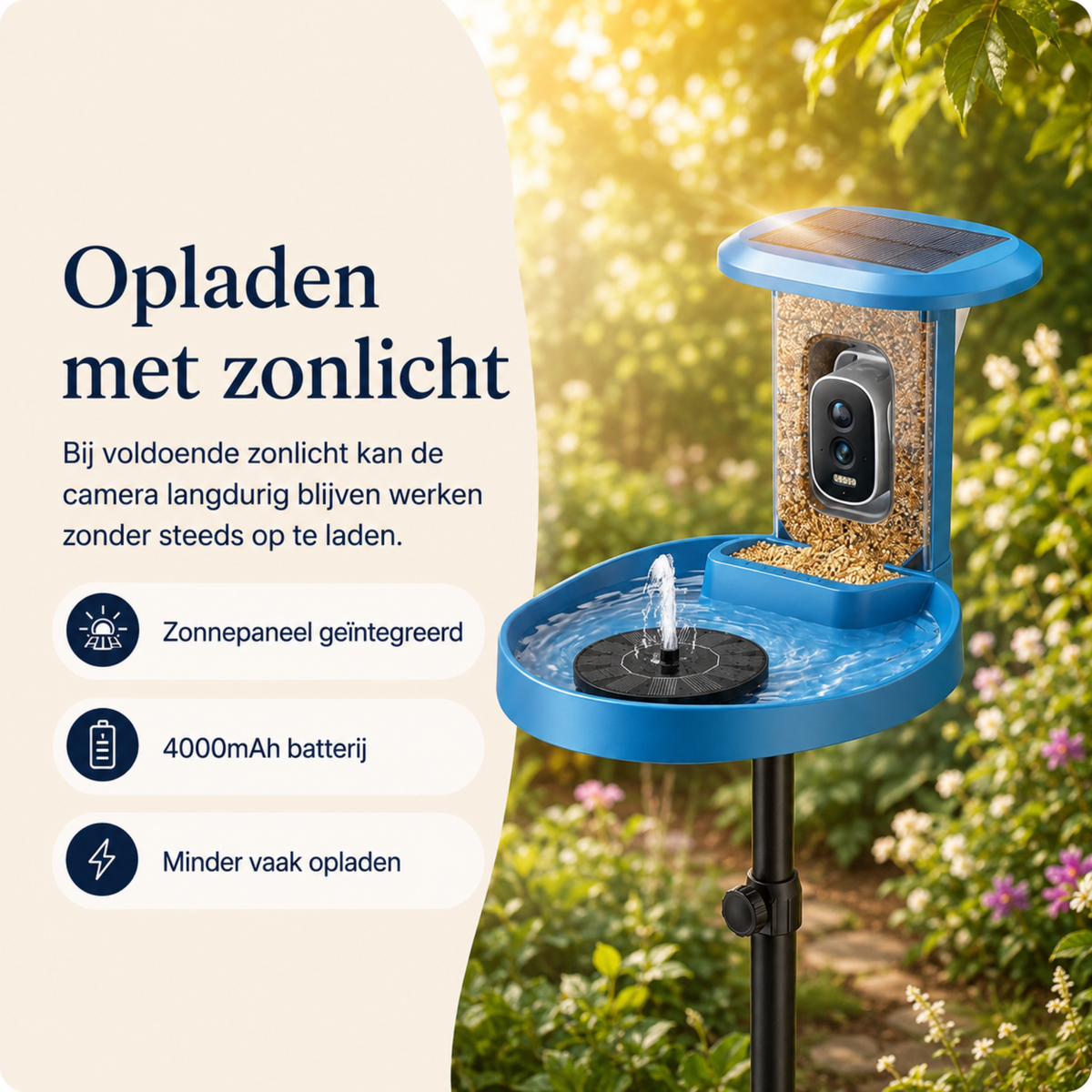 Vogelvoederhuisje met Camera - Waterbad - Fontein