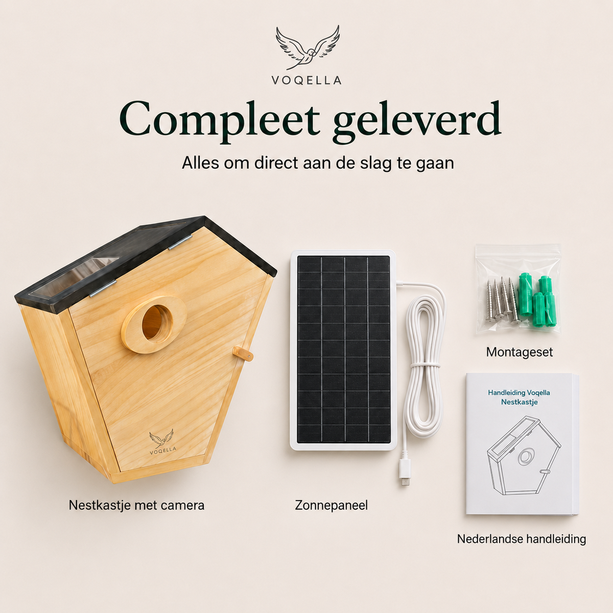 Vogelhuisje met camera