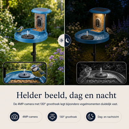 Vogelvoederhuisje met Camera - Waterbad - Fontein