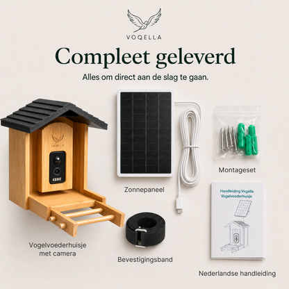 Vogelvoederhuisje met camera