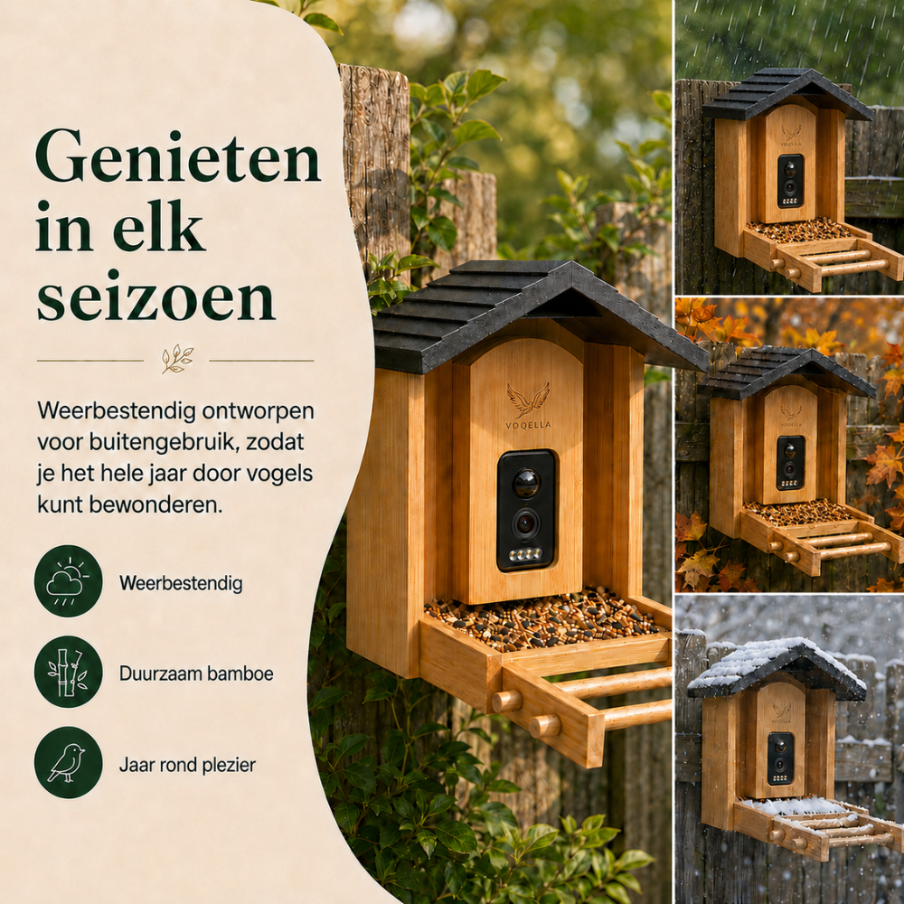 Vogelvoederhuisje met camera