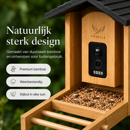 Vogelvoederhuisje met camera
